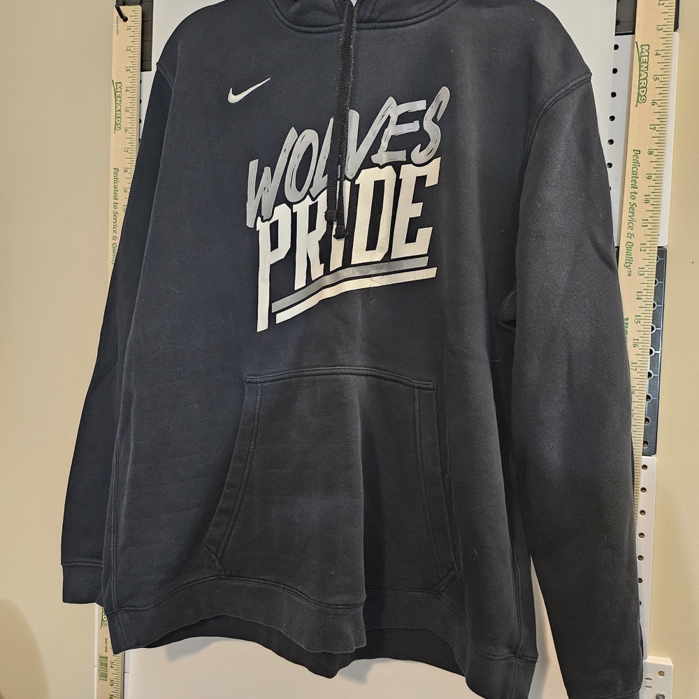 Nike Men's Black Zip-Up Sweater - Wolves Pride Design